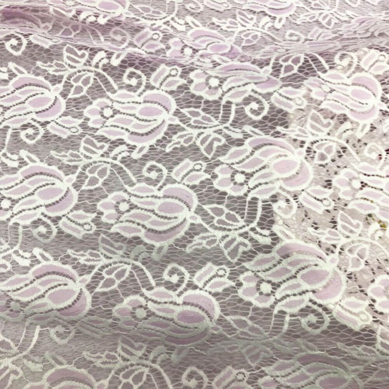 Dress Jacquard Nylon Warp Knit Lace Fabric for Women's Wear Wholesale 11